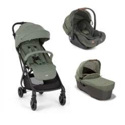 Joie Pack Trio Poussette Tourist Laurel + Siège Auto I-level Recline Pine + Nacelle Ramble Xl Pine